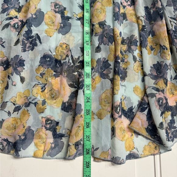 Disney Cinderella Light Blue Floral Sheer Lined Pull On Flowy Skirt Size S - Picture 3 of 6